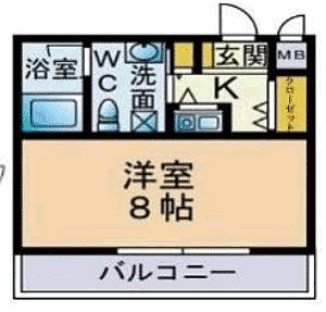 福岡県福岡市中央区御所ヶ谷 桜坂駅 1K マンション 賃貸物件詳細