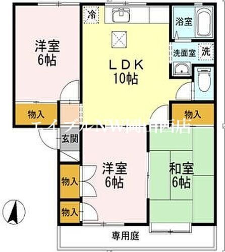 岡山県岡山市北区白石西新町 北長瀬駅 3LDK アパート 賃貸物件詳細