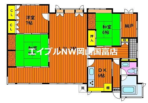 岡山県岡山市東区沼 上道駅 3SLDK 一戸建て 賃貸物件詳細