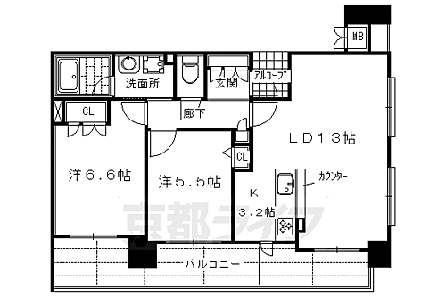 京都府京都市中京区丸屋町 京都市役所前駅 2LDK マンション 賃貸物件詳細