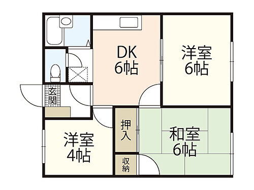 広島県広島市南区向洋新町2丁目 向洋駅 3DK アパート 賃貸物件詳細