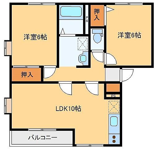 グランドール連取Ｃ 1階 2LDK 賃貸物件詳細