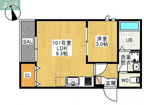 岡山県岡山市南区新保 備前西市駅 1LDK アパート 賃貸物件詳細