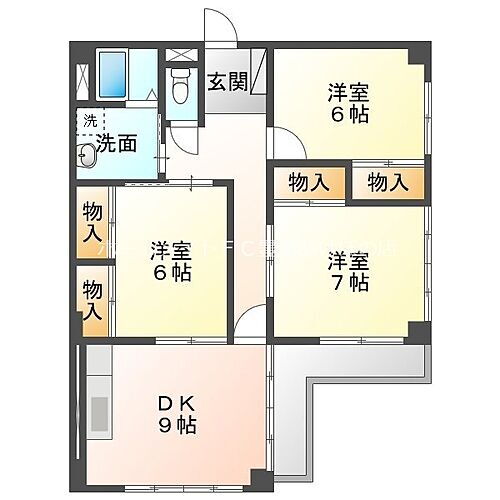 ハイツ船町 1階 3DK 賃貸物件詳細