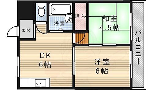 兵庫県宝塚市平井山荘 山本駅 2DK マンション 賃貸物件詳細