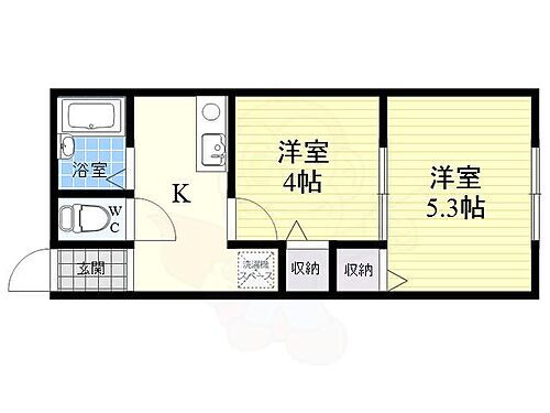 兵庫県尼崎市長洲中通2丁目 尼崎駅 2K アパート 賃貸物件詳細