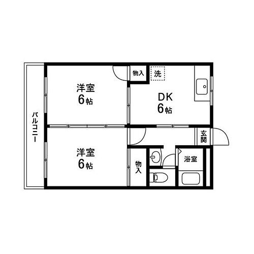 日昭川平ビル 4階 2DK 賃貸物件詳細