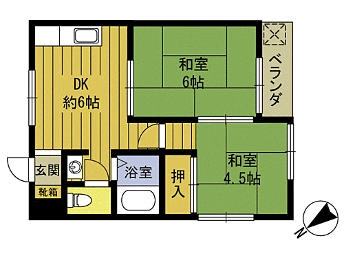 大分県杵築市大字八坂 杵築駅 2DK アパート 賃貸物件詳細