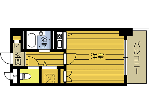 朝日プラザ末広ＩＩ 7階 ワンルーム 賃貸物件詳細