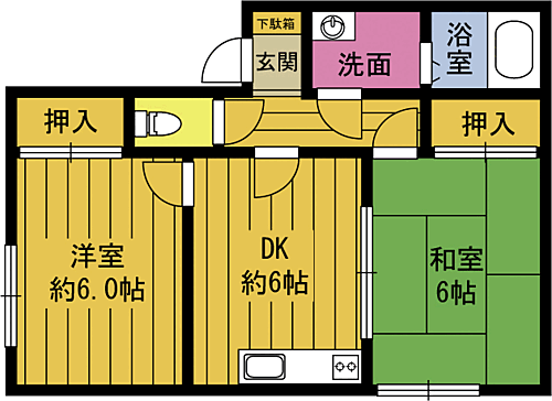 大分県大分市新川町1丁目 大分駅 2DK アパート 賃貸物件詳細