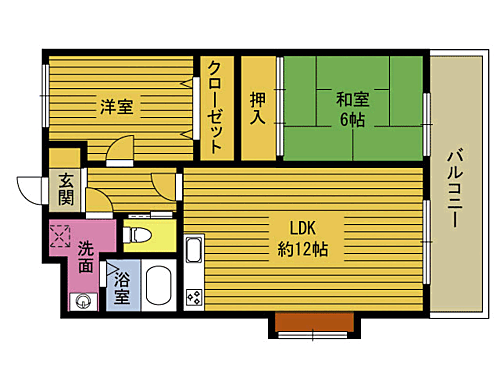 Ｓ・ＡＤＹ中浜 5階 2LDK 賃貸物件詳細