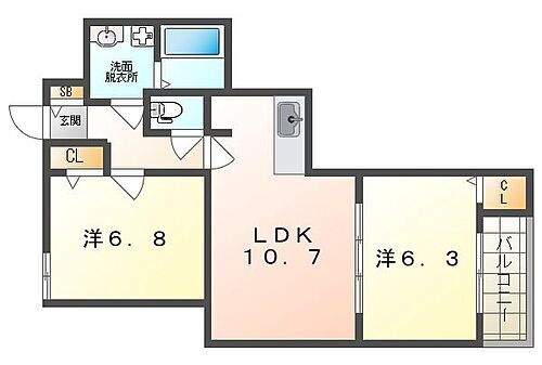 メゾン　アンソレイエ 1階 2LDK 賃貸物件詳細