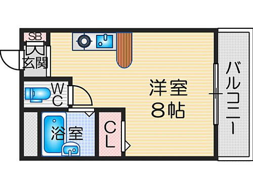 エスポワール茨木 4階 ワンルーム 賃貸物件詳細