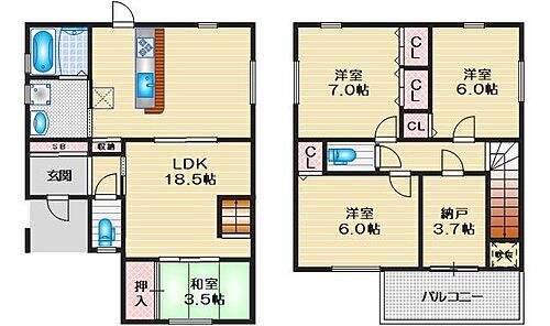 大阪府三島郡島本町広瀬４丁目 賃貸一戸建て