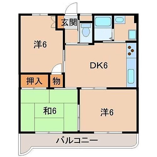 ウイング花山 4階 3DK 賃貸物件詳細