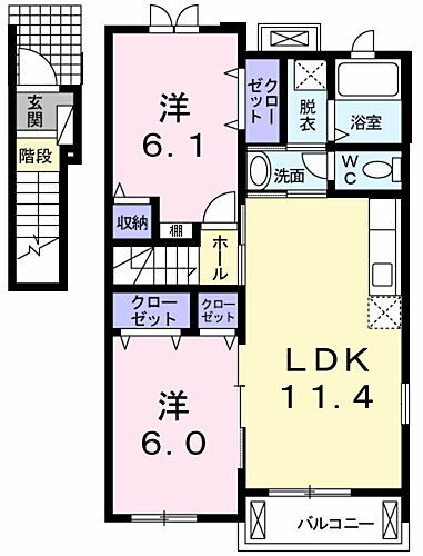 和歌山県紀の川市貴志川町前田 貴志駅 2LDK アパート 賃貸物件詳細