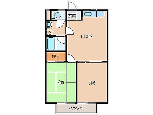 グリーンフルさの 2階 2LDK 賃貸物件詳細