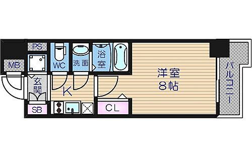 レジュールアッシュ天王寺堂ヶ芝 4階 1K 賃貸物件詳細