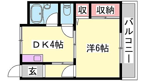 兵庫県加古川市尾上町口里 浜の宮駅 1K アパート 賃貸物件詳細