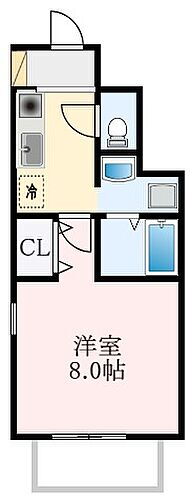 大阪府富田林市須賀2丁目 滝谷駅 1K アパート 賃貸物件詳細