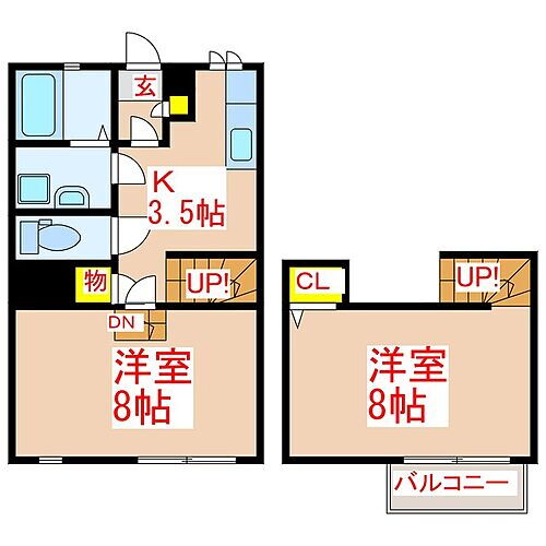 Ｓｅｒｅｏ姶良　Ｃ棟 1階 2K 賃貸物件詳細