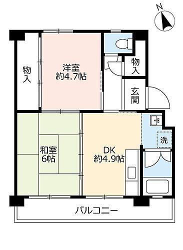 ＵＲ多聞台 3階 2DK 賃貸物件詳細