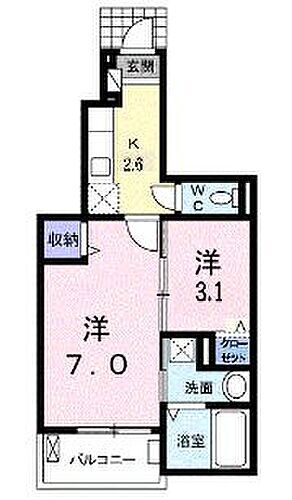 広島県福山市箕島町 福山駅 1SK アパート 賃貸物件詳細