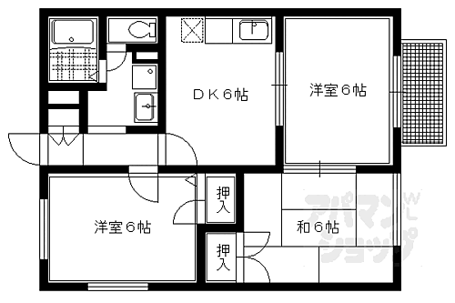 京都府京都市左京区静市市原町 市原駅 3DK アパート 賃貸物件詳細