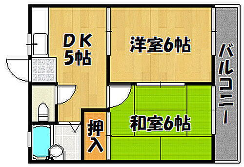 サンプレタ貴崎 1階 2DK 賃貸物件詳細