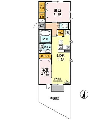 兵庫県三木市自由が丘本町1丁目 恵比須駅 2LDK アパート 賃貸物件詳細