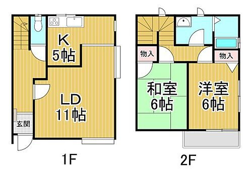兵庫県宝塚市花屋敷つつじガ丘 雲雀丘花屋敷駅 2LDK アパート 賃貸物件詳細