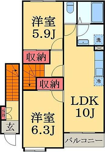 千葉県茂原市押日 茂原駅 2LDK アパート 賃貸物件詳細