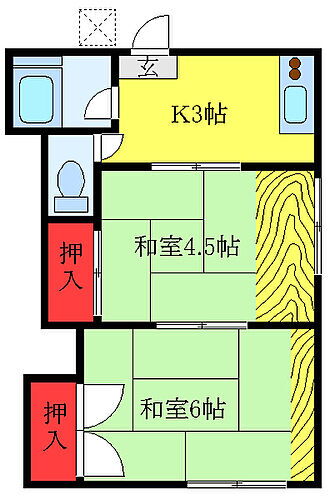 東京都北区西が丘2丁目 十条駅 2K アパート 賃貸物件詳細