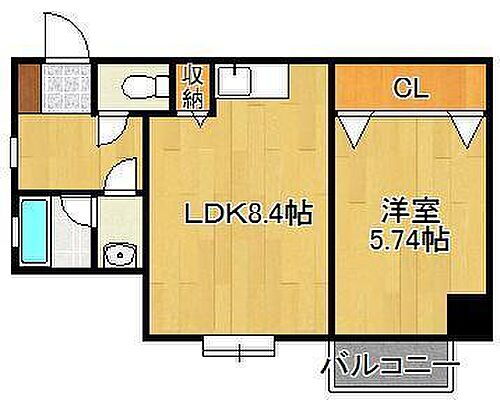 ウィングス砂津 3階 1LDK 賃貸物件詳細