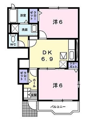 グラントゥール 1階 2DK 賃貸物件詳細