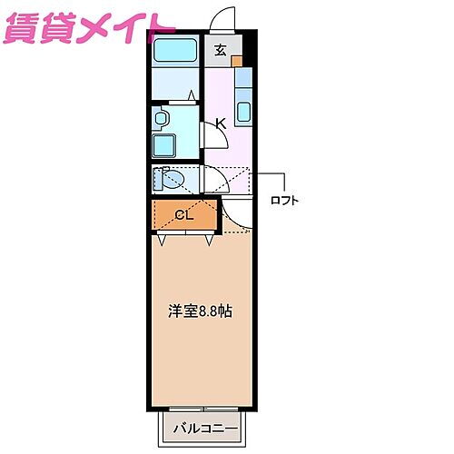 三重県四日市市大字羽津 富田浜駅 1K アパート 賃貸物件詳細