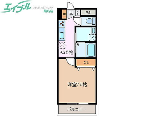 三重県桑名市大字東方 桑名駅 1K マンション 賃貸物件詳細