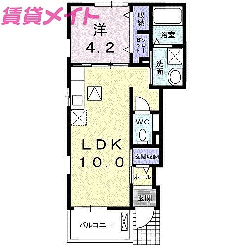 三重県桑名市大字西方 馬道駅 1LDK アパート 賃貸物件詳細