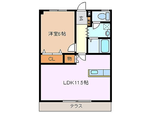 コーキア富洲原 1階 1LDK 賃貸物件詳細