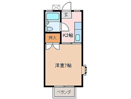 三重県松阪市黒田町 松阪駅 1K アパート 賃貸物件詳細