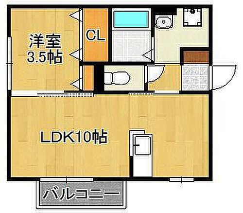 福岡県宮若市竹原 直方駅 1LDK アパート 賃貸物件詳細