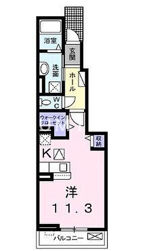 岡山県岡山市北区平野 庭瀬駅 ワンルーム アパート 賃貸物件詳細