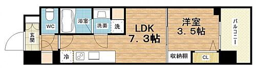 アーバネックス難波ＷＥＳＴ 5階 1DK 賃貸物件詳細