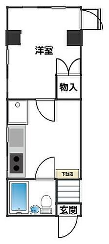 ニュー青江マンション 4階 1K 賃貸物件詳細