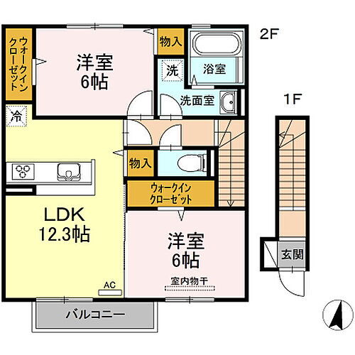 岡山県岡山市北区平野889-1 庭瀬駅 2LDK アパート 賃貸物件詳細