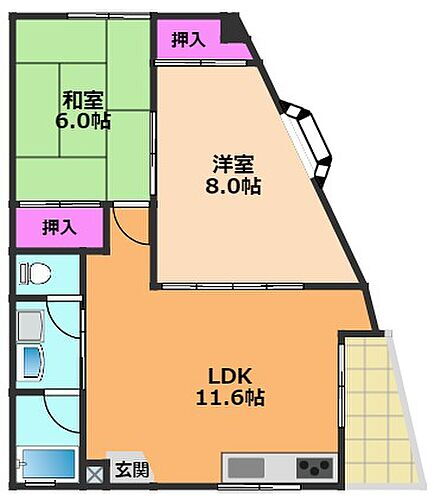 大阪府高槻市富田町2丁目 富田駅 2LDK マンション 賃貸物件詳細