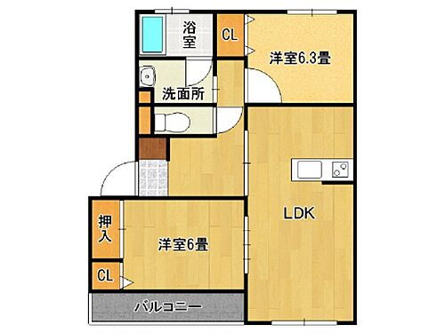 Ｈ・Ｍ大城 3階 2LDK 賃貸物件詳細