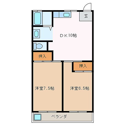 三重県名張市美旗町中1番 美旗駅 2DK アパート 賃貸物件詳細