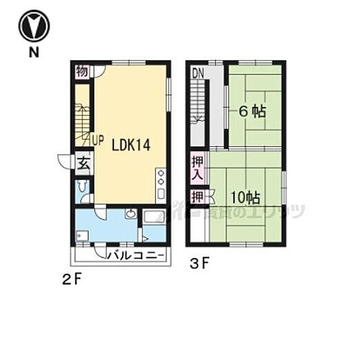 醍醐合場町１８－３貸家 2LDK 賃貸物件詳細