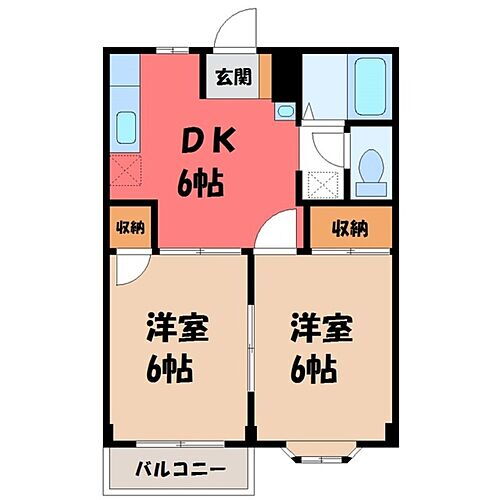 茨城県古河市鴻巣 古河駅 2DK アパート 賃貸物件詳細